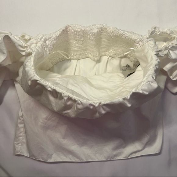 Johanna Ortiz Tulum Off Shoulder Blouse Top White XS - Picture 5 of 16